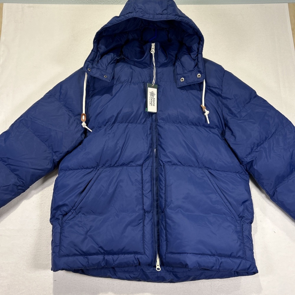 Alpine Design 1962 Puffer Winter Jacket Quilted Space Blue Mens Large ADM24506